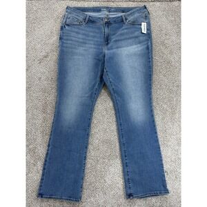 Old Navy Kicker Bootcut Denim Jeans Womens Size 18 Blue Willow Wash Stretch NWT